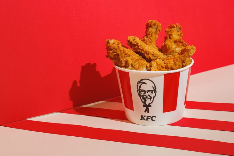 ilustrasi menu ayam goreng KFC.