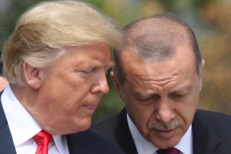 Presiden Amerika Serikat Donald Trump dan Presiden Turki Recep Tayyip Erdogan.