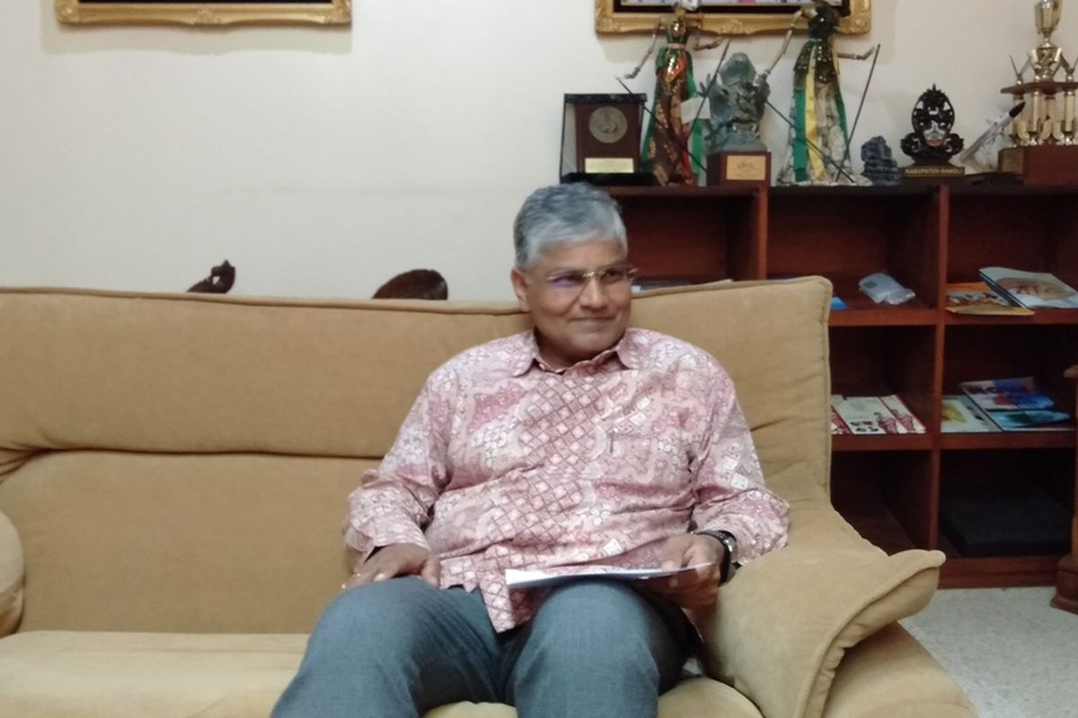Duta Besar India, Pradeep Kumar Rawat di kantornya di kawasan Kuningan, Jakarta Selatan, Jumat (6/3/2020)
