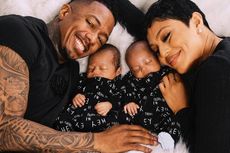 Potret Gemas Dua Anak Kembar Nick Cannon dan Abby De La Rossa 