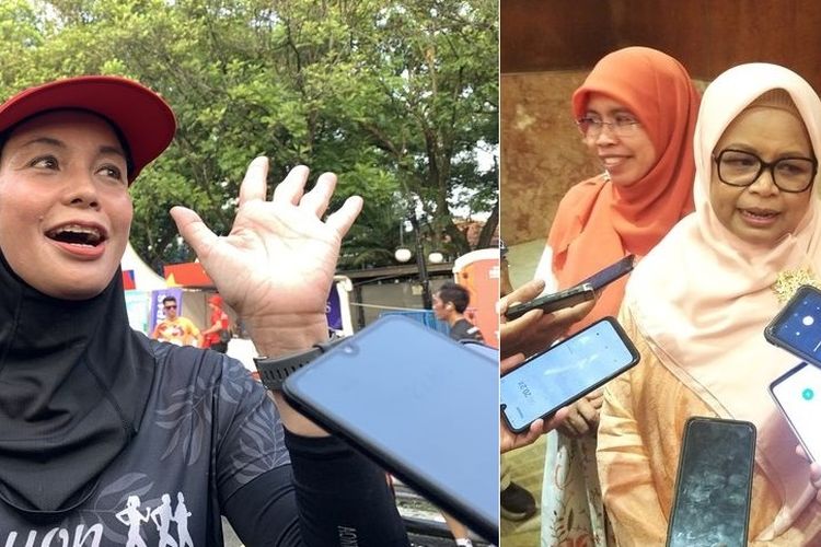Dua istri capres, Siti Atiqoh (kiri) dan Fery Farhati akan menggelar kampanye di Surabaya, Jawa Timur, Rabu (20/12/2023).