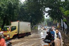 Diguyur Hujan, Jalan di Dekat Kolong Jembatan UI Depok Banjir