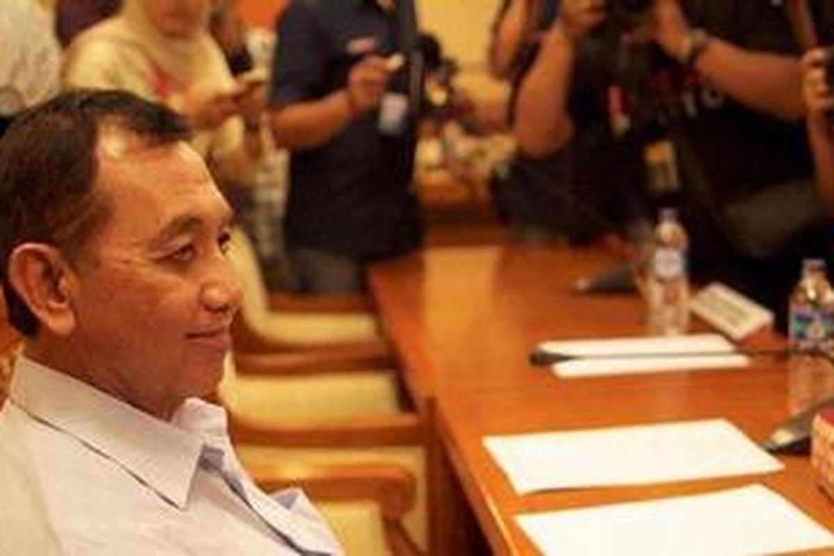 Direktur Utama PT Merpati Nusantara Airlines Rudy Setyopurnomo memenuhi panggilan Badan Kehormatan (BK) DPR di Gedung DPR RI, Jakarta, Selasa (27/11/2012) untuk memberikan keterangan terkait dugaan pemerasan terhadap BUMN oleh anggota DPR. 