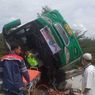 Tidak Hanya Rem Blong, Bus Pariwisata yang Terguling di Exit Tol Pemalang Tidak Laik Operasi