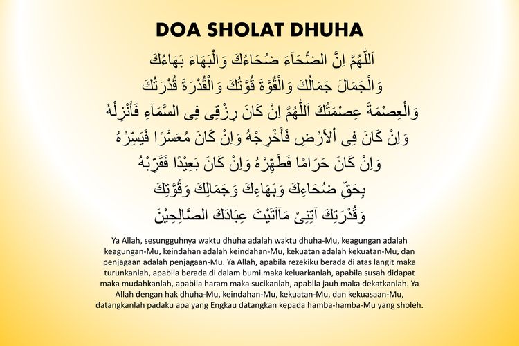 doa sholat dhuha
