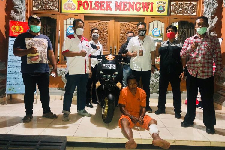 Pelaku pencurian sepeda motor ditangkap Polsek Mengwi, Badung.