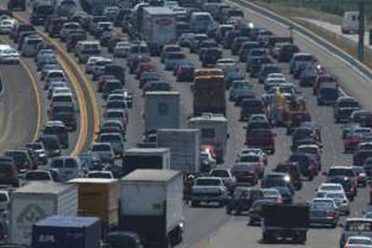Ilustrasi kemacetan di Amerika