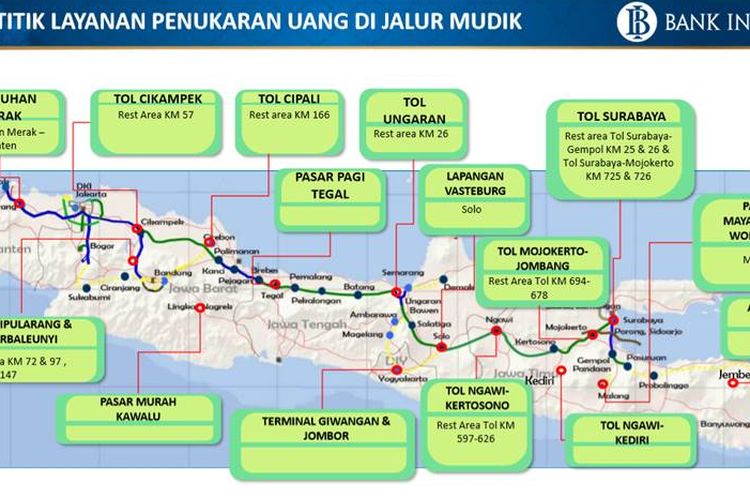 Penukaran Uang Bisa Dilakukan Di Jalur Mudik, Ini Daftarnya