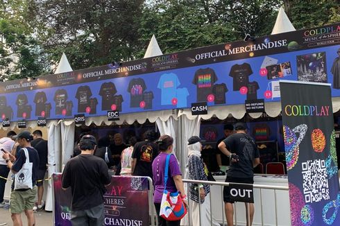 Jelang Konser Coldplay, Merchandise Kaus Rp 700.000 Diserbu Penonton