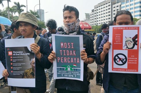 Soal Pengesahan RUU KPK, Mahasiswa Sampaikan Mosi Tidak Percaya ke DPR