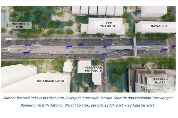 Rekayasa lalu lintas pembangunan MRT Jakarta Fase 2A