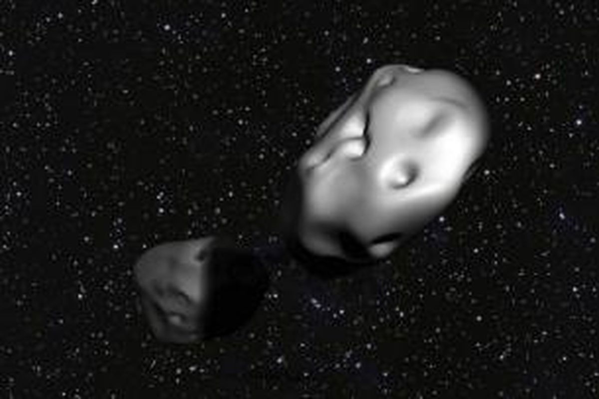 Ilustrasi asteroid 3905 Doppler