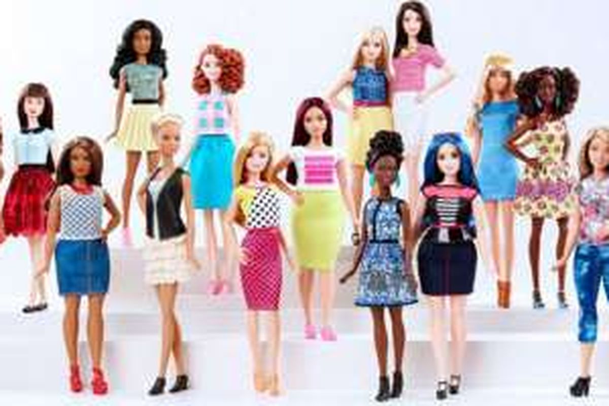 Evolusi bentuk tubuh baru Barbie. 