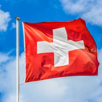 Ilustrasi bendera Swiss.
