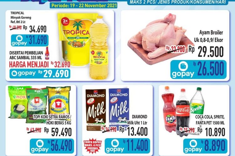 Katalog promo Hypermart periode 19-22 November 2021.