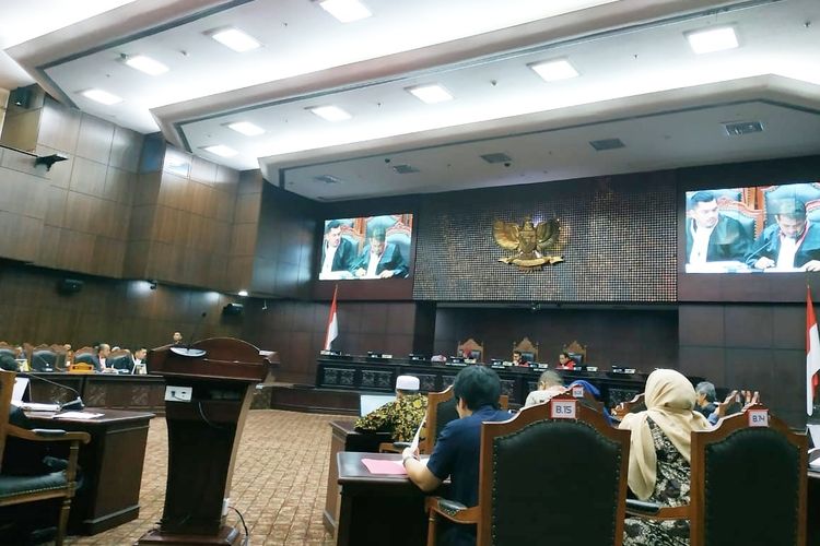 Sidang Sengketa Hasil Pileg di Mahkamah Konstitusi (MK), Jakarta Pusat, Kamis (11/7/2019).