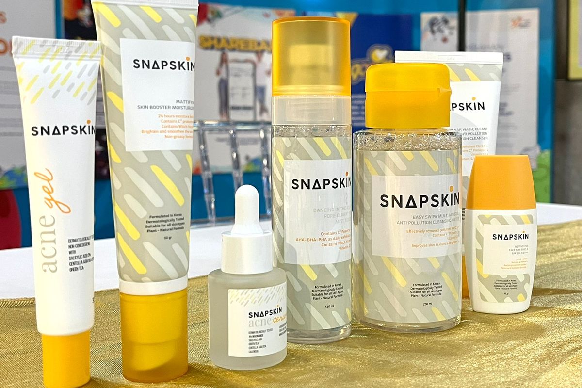 koleksi Snapskin Acne Series dari Amway yang diperkenalkan kepada awak media pada Kamis (1/12/22), di Amway Flagship Store, Kota Kasablanka Mall (Chelsea Austine)