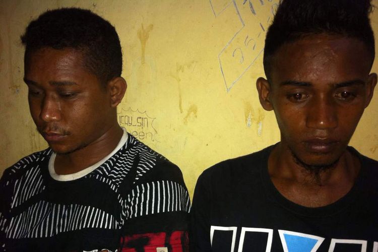 Dua pemuda pelaku penganiyaan penjual nasi padang ditangkap aparat Polres Kupang.