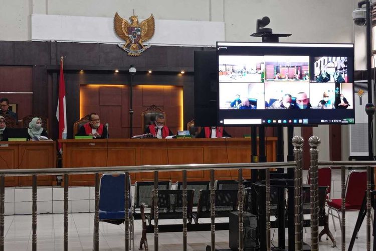 Sidang vonis mantan Bupati Muba Dodi Reza Alex Noerdin yang digelar secara virtual di Pengadilan Tindak Pidana Korupsi (Tipikor) Palembang, Selasa (5/7/2022).
