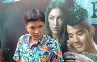 Penyanyi dangdut sekaligus aktor Jirayut Afisan usai ramah tamah dengan para pemeran film Kang Mak from Pee Mak di kantor Falcon Pictures, Jakarta Selatan, Kamis (18/7/2024).