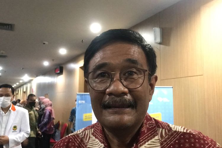 Ketua DPP Bidang Ideologi dan Kaderisasi PDIP Djarot Saiful Hidayat saat ditemui di Gedung Anti-Corruption Learning Center (ACLC) Komisi Pemberantasan Korupsi (KPK), Selasa (12/4/2022).