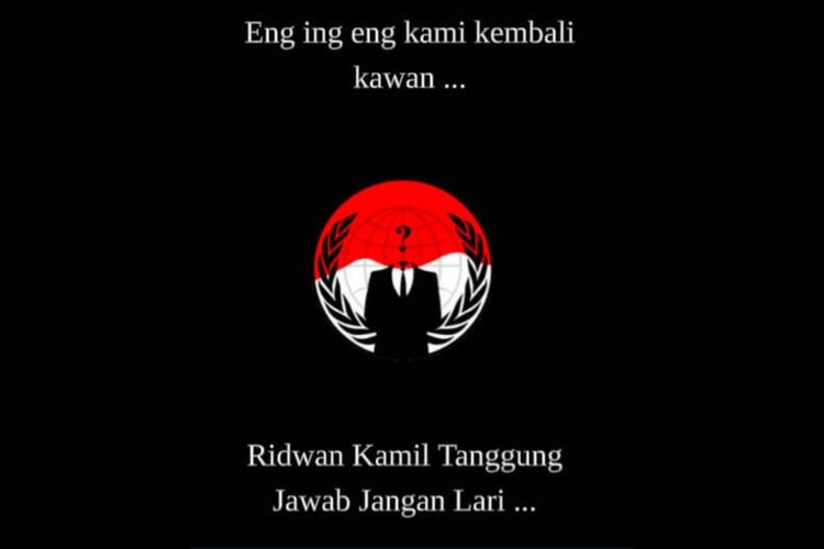 Tangkapan layar akun Instagran Ridwan Kamil diretas.