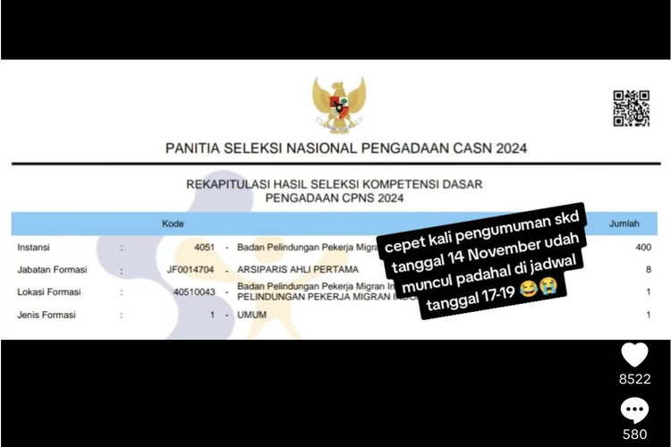 Beredar Pengumuman Hasil SKD CPNS 2024 yang Lebih Cepat dari Jadwal, Ini Penjelasan BKN 