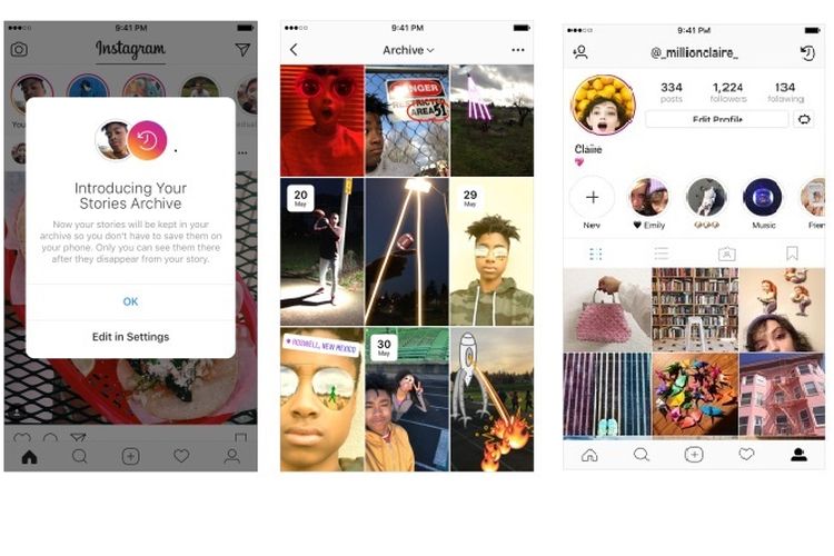 Fitur Baru di Instagram Stories Arsip dan Sorot 