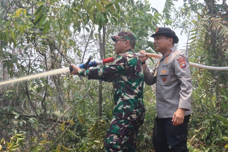 Karhutla di Dumai Meluas, Kapolda Riau Turun Tangan Padamkan Api
