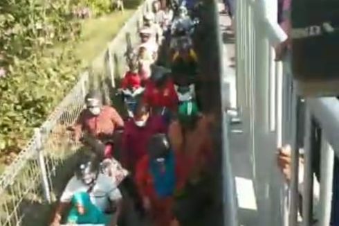 Hindari Tes Swab Massal, Pengendara Roda 2 Bobol Pagar Pembatas Jembatan Suramadu, Viral di Media Sosial
