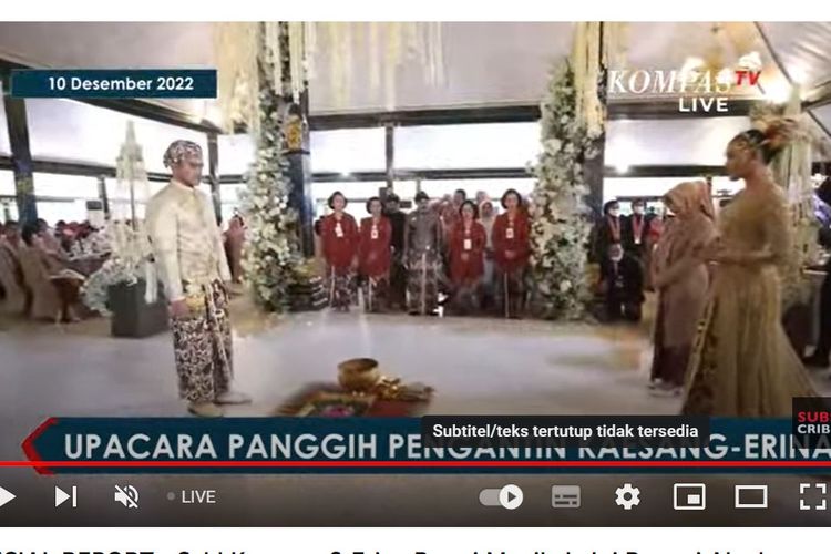 Upacara panggih pengantin Kaesang dan Erina