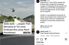 Video Helikopter Mendarat di Tol Batang-Semarang, Evakuasi Kecelakaan Bus Rosalia Indah