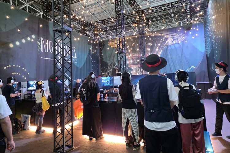 Tampilan booth area bermain demo Little Nightmares 3 di Tokyo Game Show 2025 pada Kamis (25/9/2025).