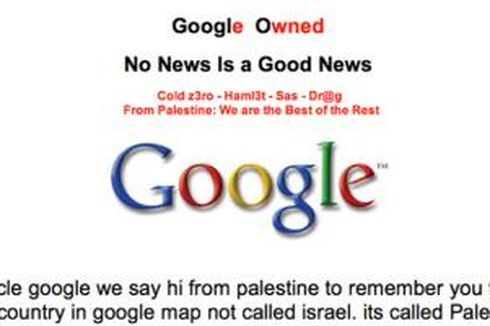 Google Palestina Sempat Dibajak