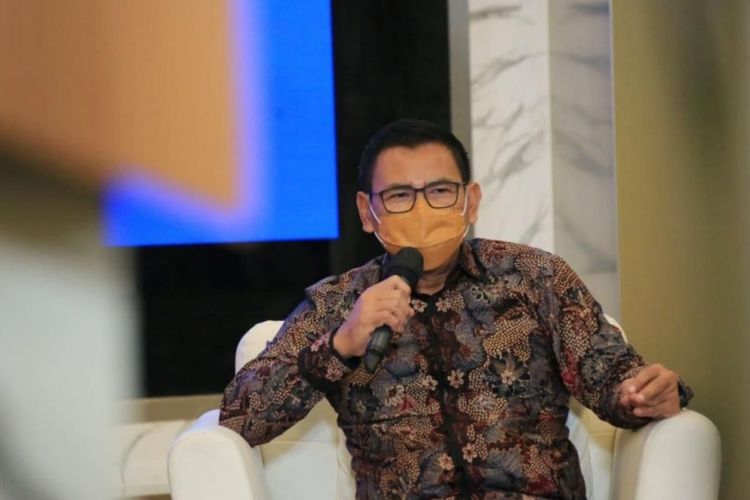Senior Faculty Lembaga Pengembangan Perbankan Indonesia (LPPI) Trioksa Siahaan saat menyampaikan pemaparan mengenai kinerja positif BRI.