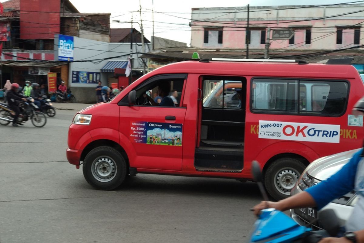 Angkot Ok Otrip rute Cilincing Rorotan, Rabu (17/1/2018). Program Ok Otrip telah dimulai di kawasan ini.