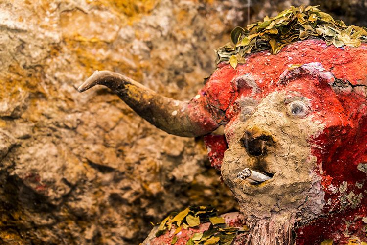 El Tio, Iblis yang diyakini menguasai dunia bawah di Pertambangan Negara Bolivia.