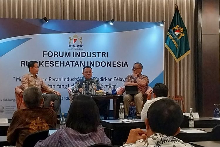 Para pembicara yang hadir di Forum Industri RUU Kesehatan, Jakarta, Kamis (16/3/2023).