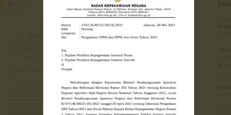 Informasi Lengkap Seleksi Penerimaan Cpns 2021 2021