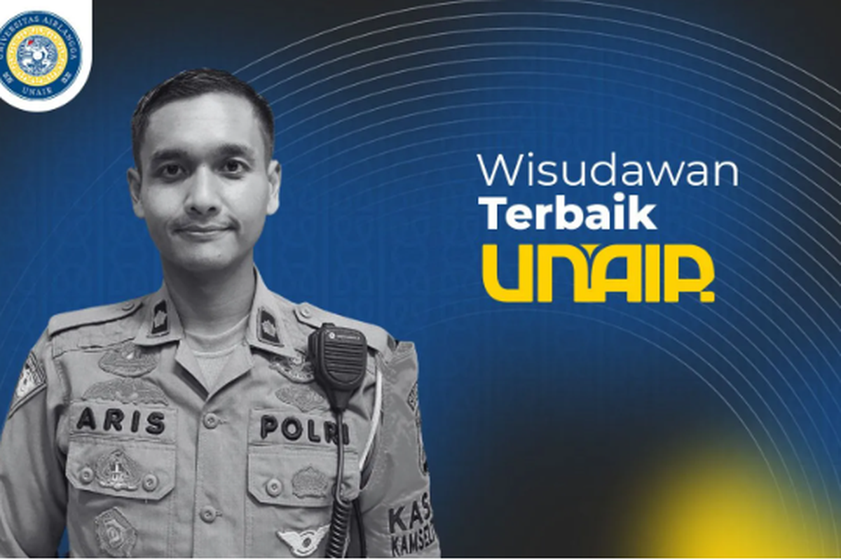 Kasat Lantas Polresta Malang Kota Aristianto Budi Sutrisno berhasil menyelesaikan studi pascasarjana dan menjadi wisudawan terbaik S3 Unair.