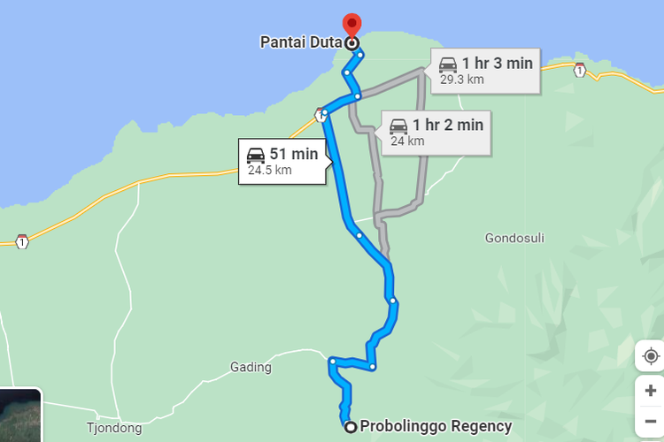 Rute Pantai Duta, Probolinggo, Jawa Timur