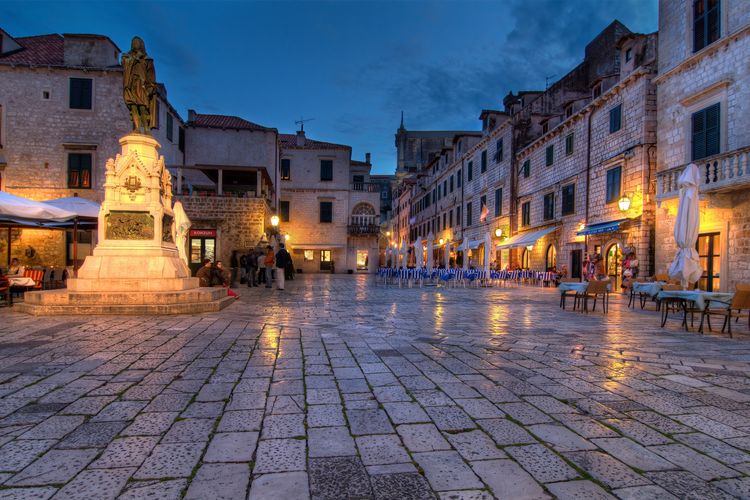 Ilustrasi Kota Dubrovnik di Kroasia.