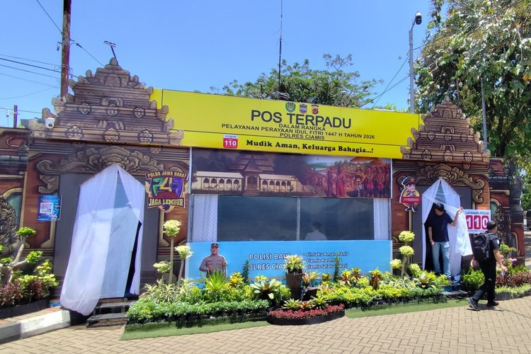 Pos Terpadu di Alun-alun Ciamis Bertema Kerajaan Galuh, Pemudik Bisa Nikmati Pijat Gratis