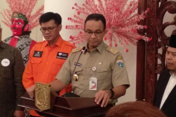 Gubernur DKI Jakarta Anies Baswedan di Balai Kota DKI Jakarta, Selasa (14/5/2019).