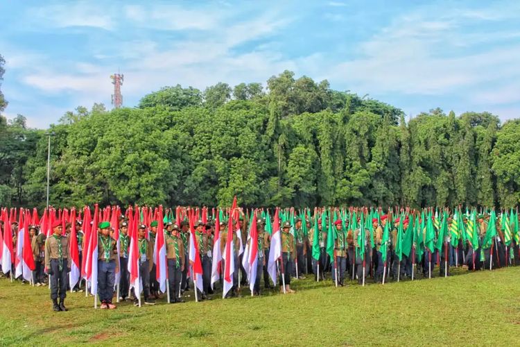 Perayaan satu abad Hizbul Wathan di Cibubur pada 2018.