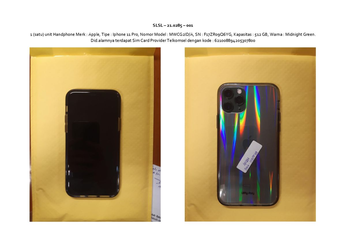 KPK melelang satu paket berupa dua unit Iphone 11 Pro Max dengan penyimpanan 512 Gb dan koper milik mantan Gubernur Sulawesi Selatan, Nurdin Abdullah, Kamis (20/10/2022).