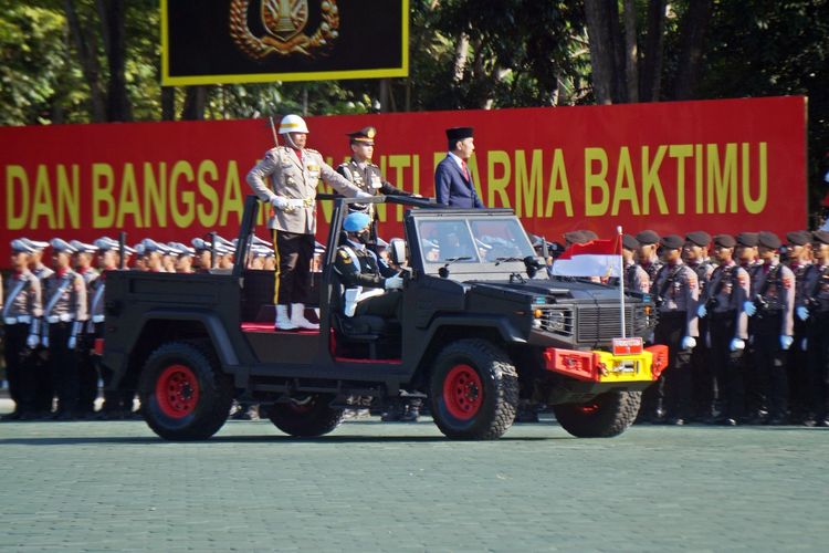 HUT Bhayangkara ke-76 di Akpol Kota Semarang, Jawa Tengah, Selasa (5/7/2022)