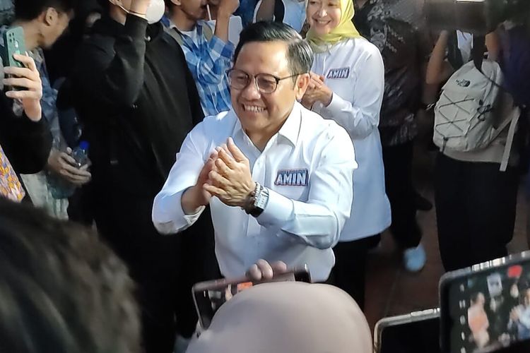 Cawapres Koalisi Perubahan Muhaimin Iskandar di Jalan Diponegoro 10, Menteng, Jakarta, Selasa (14/11/2023). 