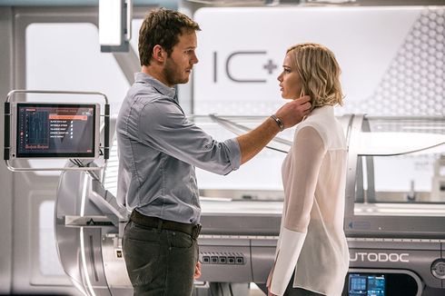 Sinopsis Film Passengers, Ketika Chris Pratt dan Jennifer Lawrence Terbangun dari Hibernasi