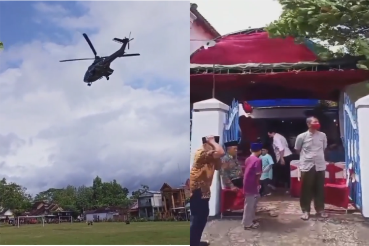 Viral helikopter disebut hadiri pernikahan mantan